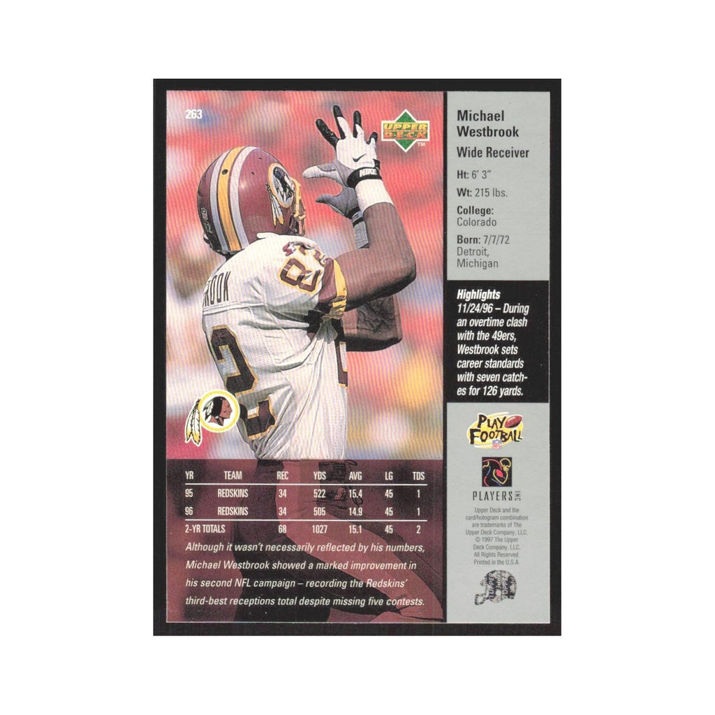 1997 Upper Deck Michael Westbrook Redskins #263