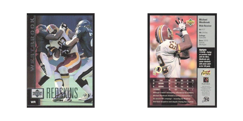 1997 Upper Deck Michael Westbrook Redskins #263