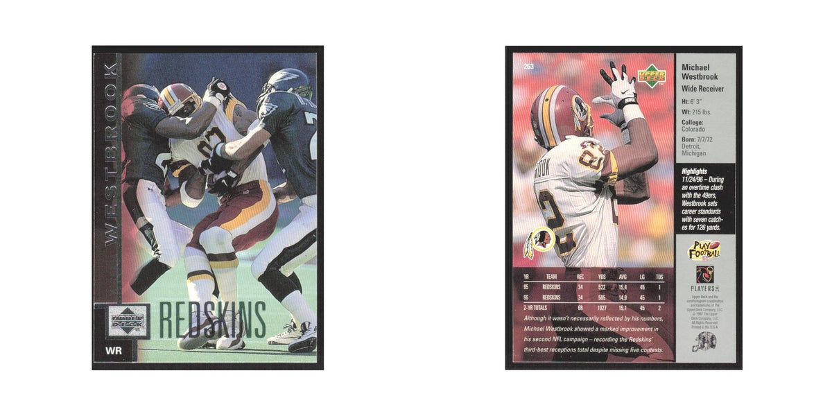 1997 Upper Deck Michael Westbrook Redskins #263