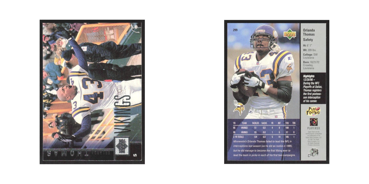 1997 Upper Deck Orlando Thomas Vikings #299