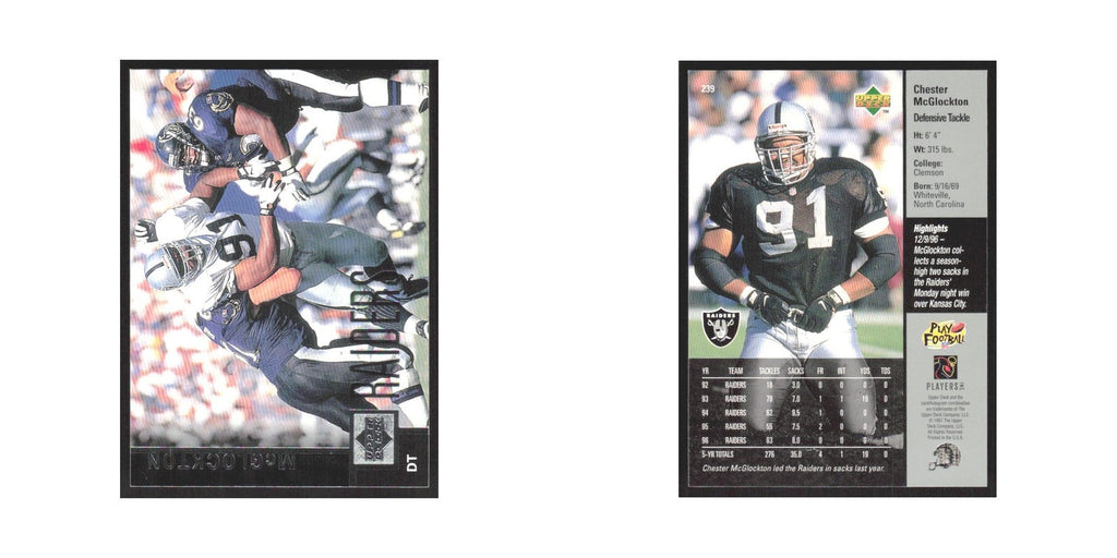 1997 Upper Deck Chester McGlockton Raiders #239