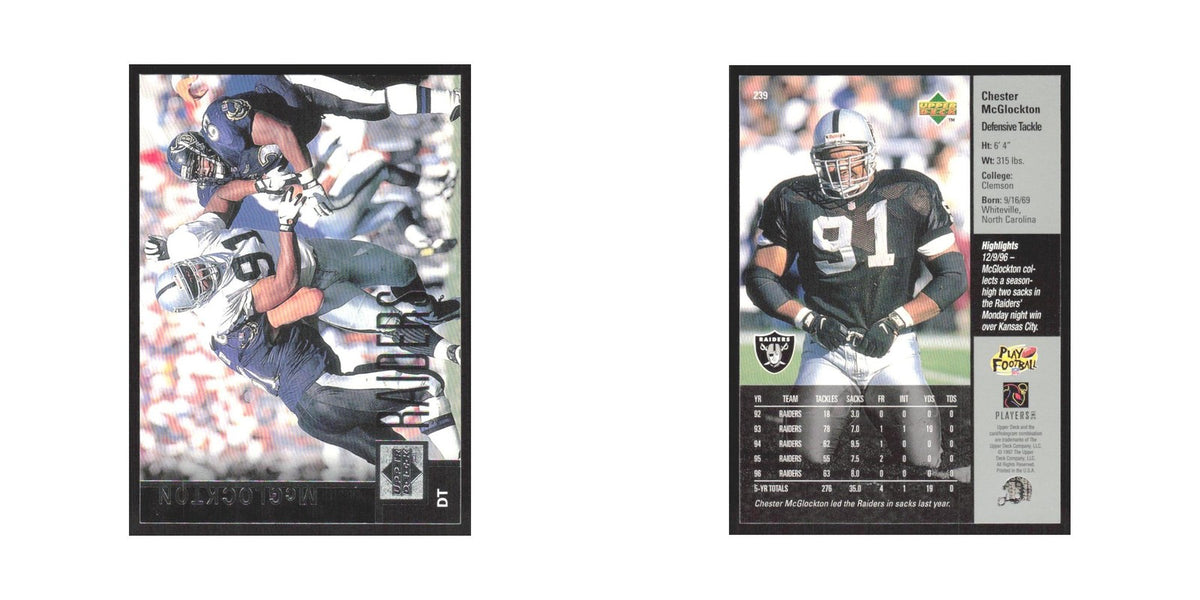 1997 Upper Deck Chester McGlockton Raiders #239