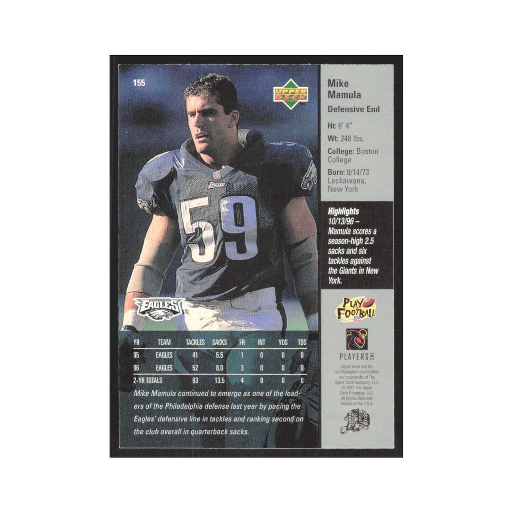 1997 Upper Deck Mike Mamula Eagles #155