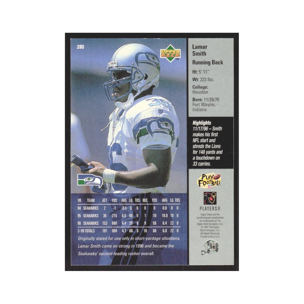 1997 Upper Deck Lamar Smith Seahawks #280