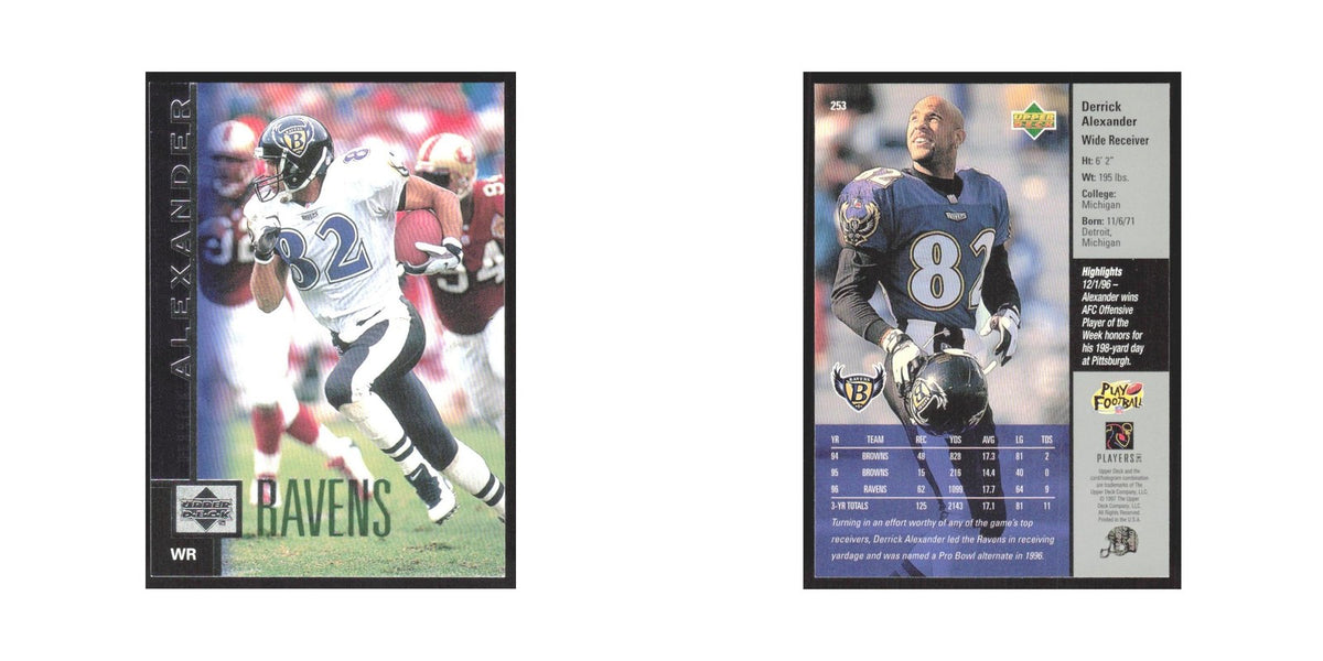 1997 Upper Deck Derrick Alexander Ravens #253