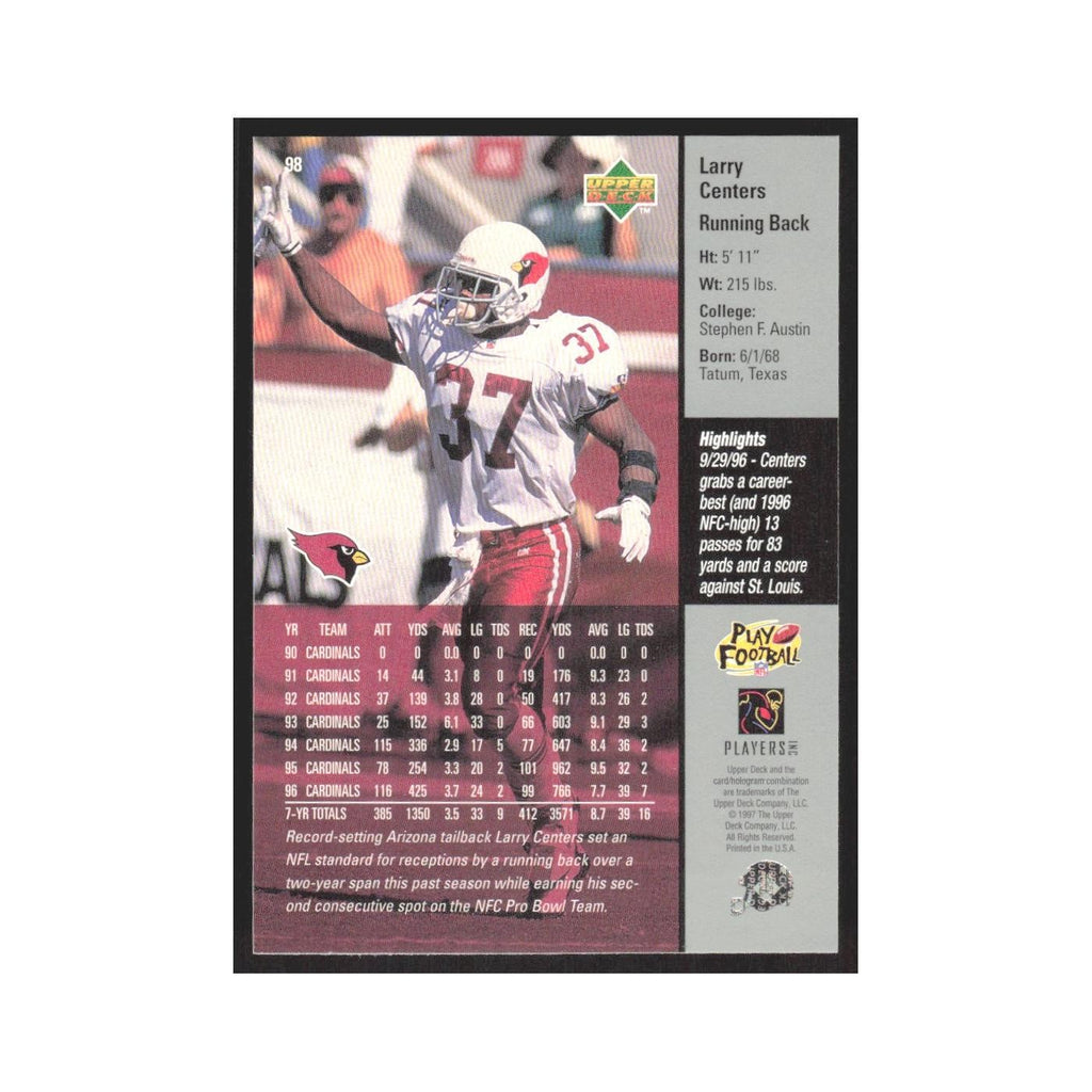 1997 Upper Deck Larry Centers Cardinals #98