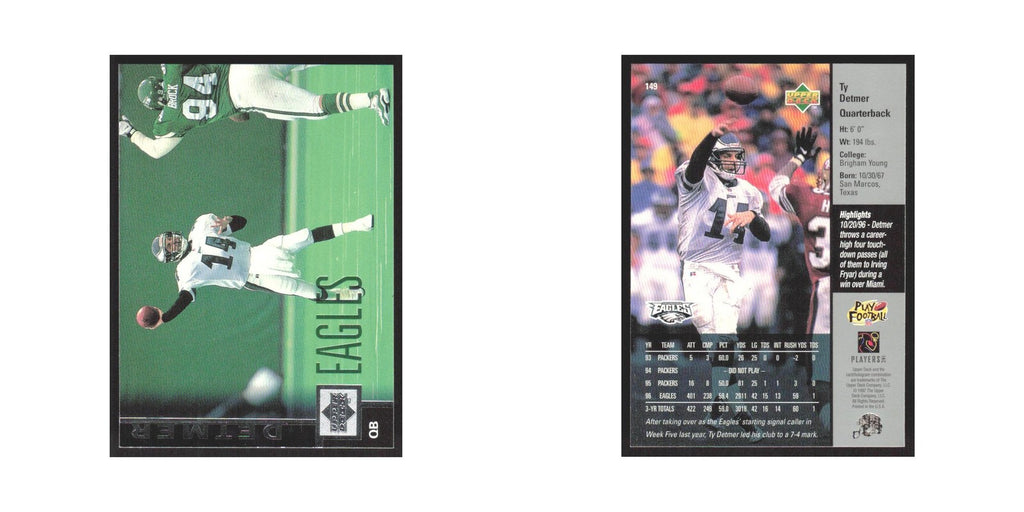 1997 Upper Deck Ty Detmer Eagles #149