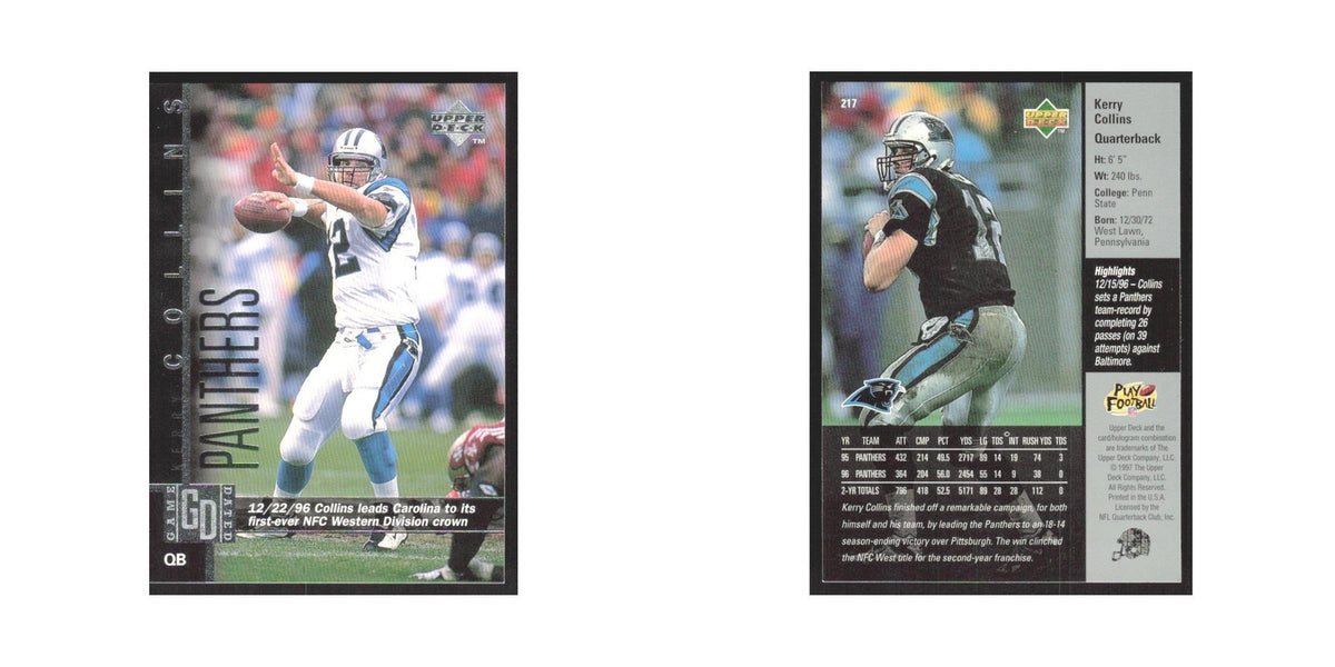 1997 Upper Deck Kerry Collins Panthers #217