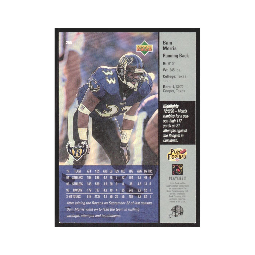 1997 Upper Deck Bam Morris Ravens #255