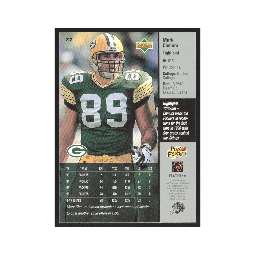 1997 Upper Deck Mark Chmura Packers #212