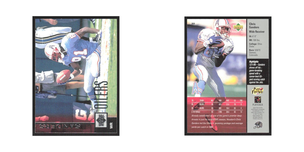 1997 Upper Deck Chris Sanders Houston Oilers #201