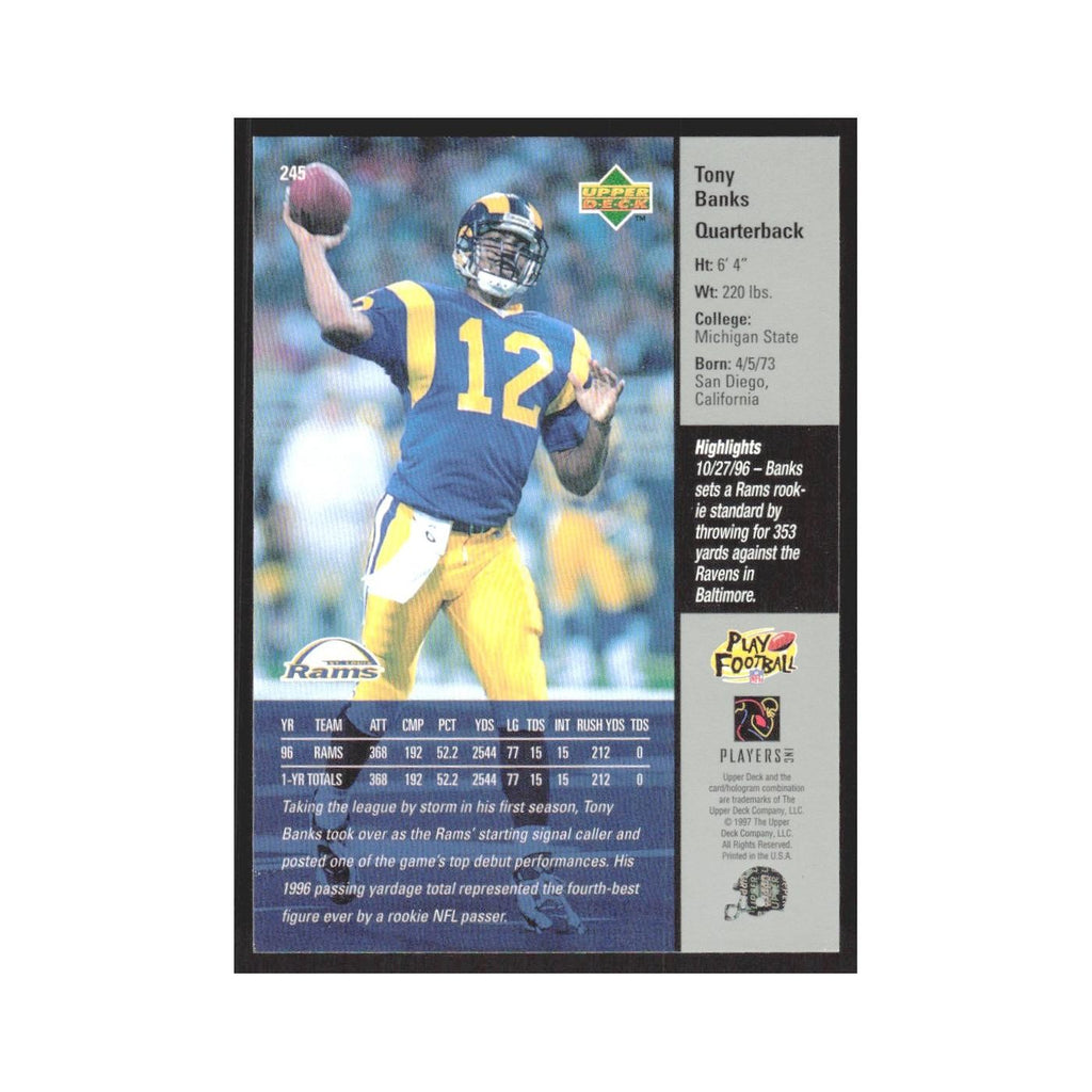 1997 Upper Deck Tony Banks Rams #245