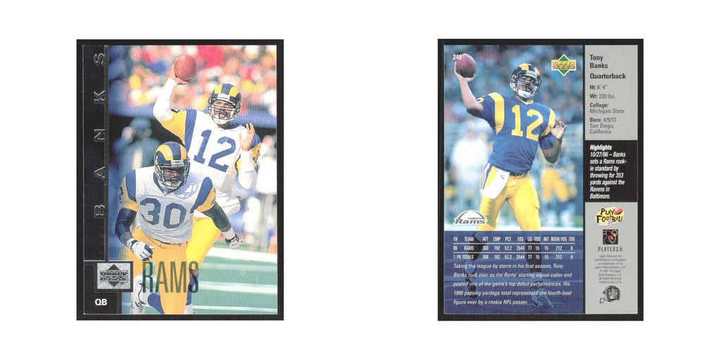 1997 Upper Deck Tony Banks Rams #245
