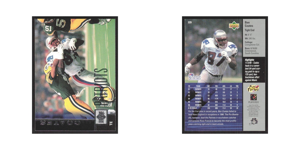 1997 Upper Deck Ben Coates Patriots #229