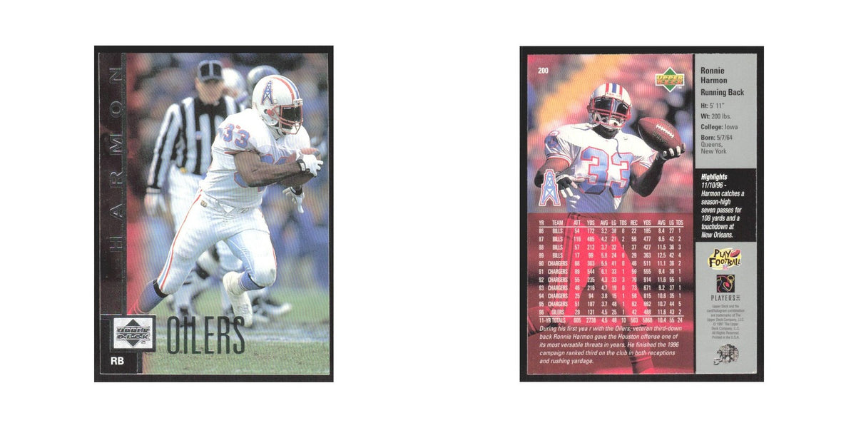 1997 Upper Deck Ronnie Harmon Houston Oilers #200
