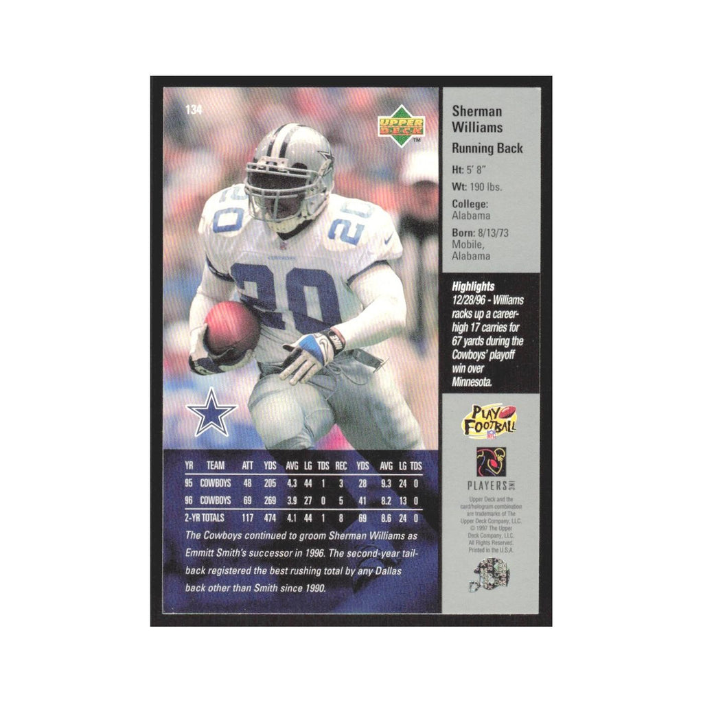 1997 Upper Deck Sherman Williams Cowboys #134