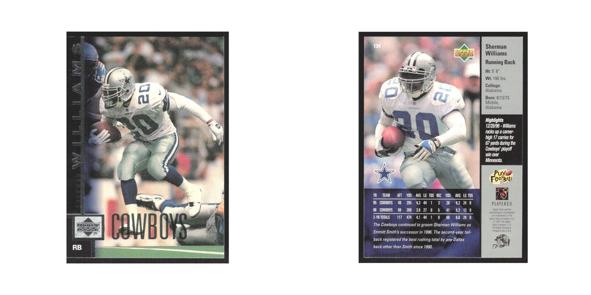 1997 Upper Deck Sherman Williams Cowboys #134