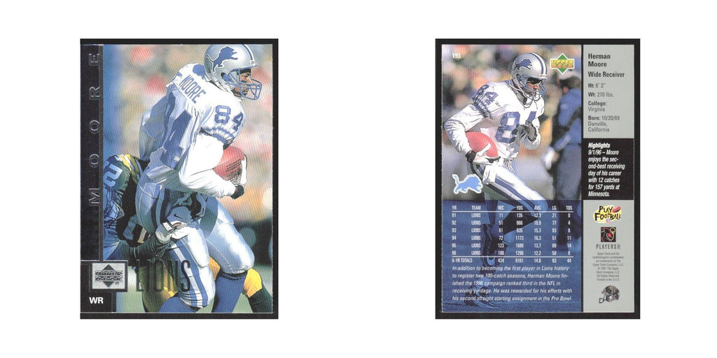 1997 Upper Deck Herman Moore Lions #193
