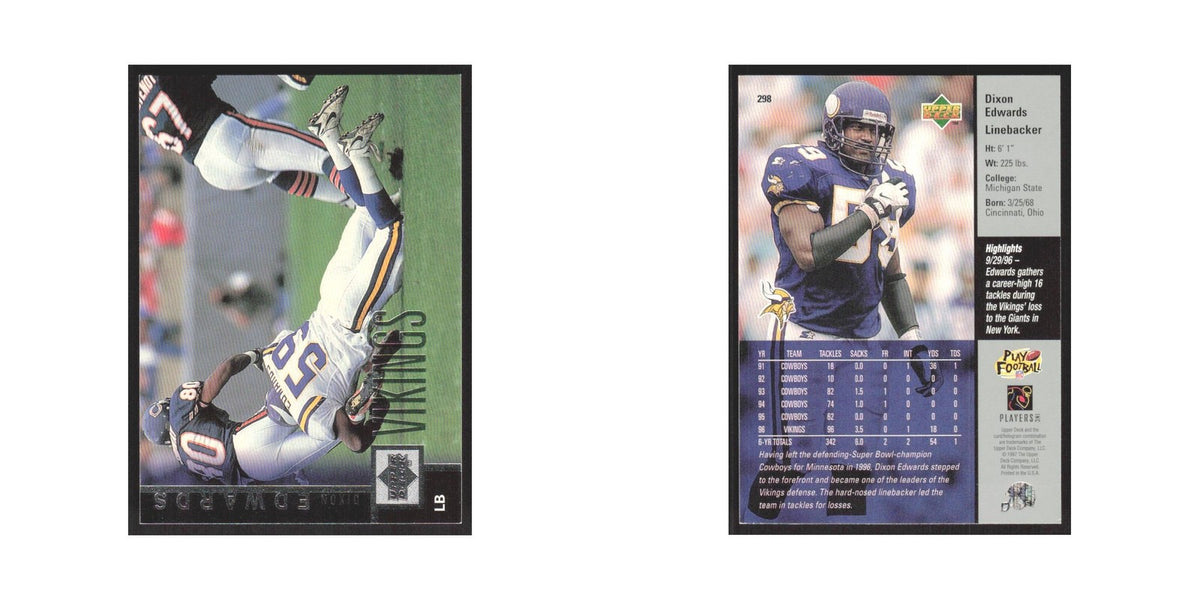 1997 Upper Deck Dixon Edwards Vikings #298