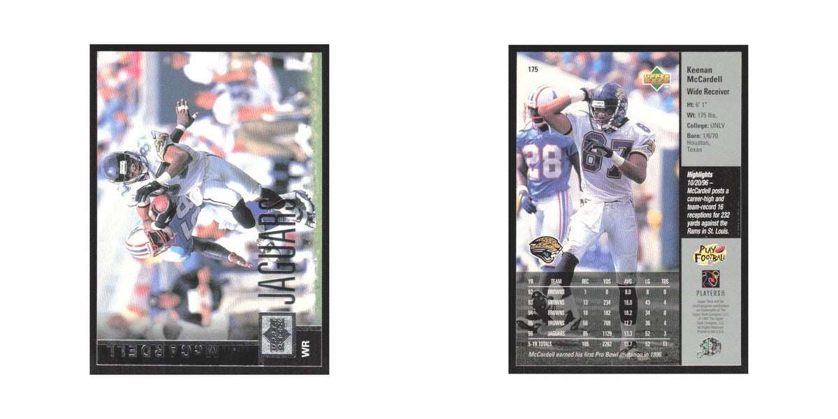 1997 Upper Deck Keenan McCardell Jaguars #175