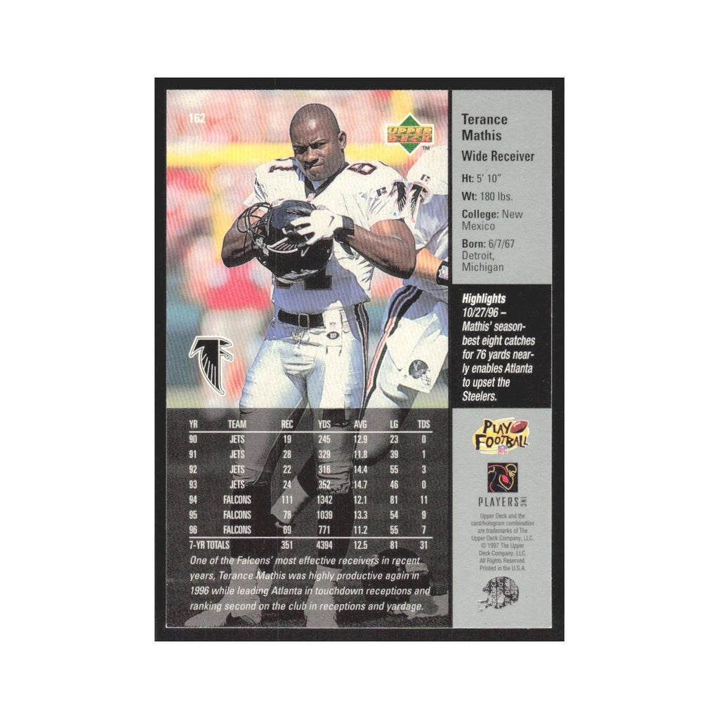 1997 Upper Deck Terance Mathis Falcons #162