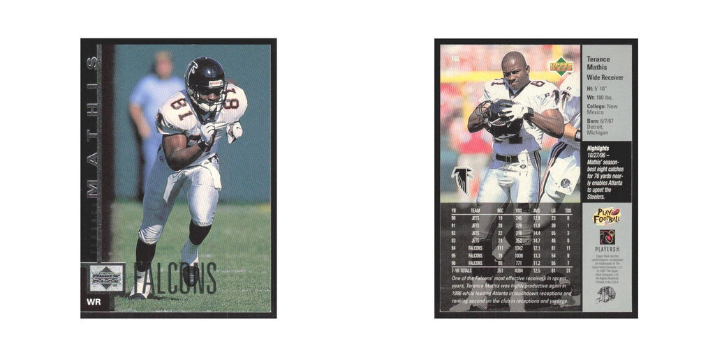 1997 Upper Deck Terance Mathis Falcons #162