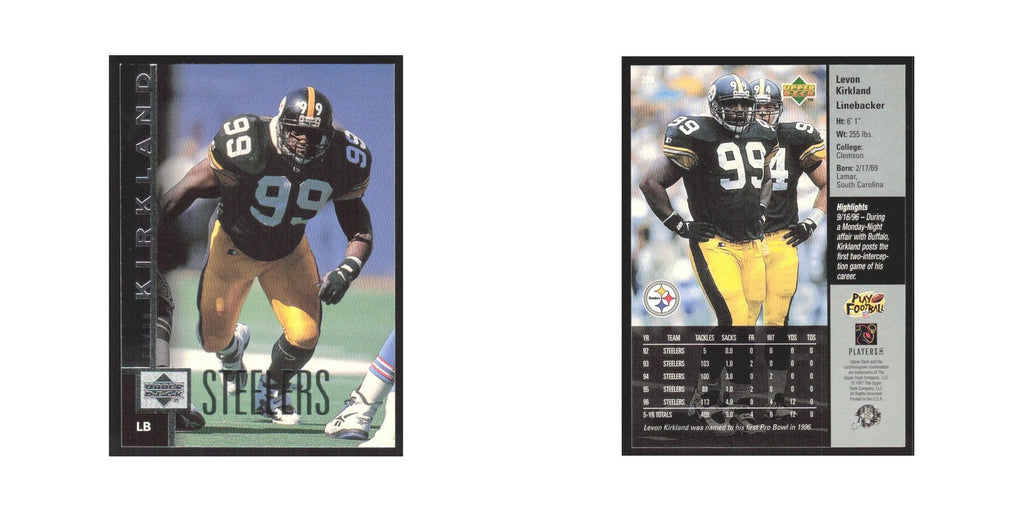 1997 Upper Deck Levon Kirkland Steelers #289