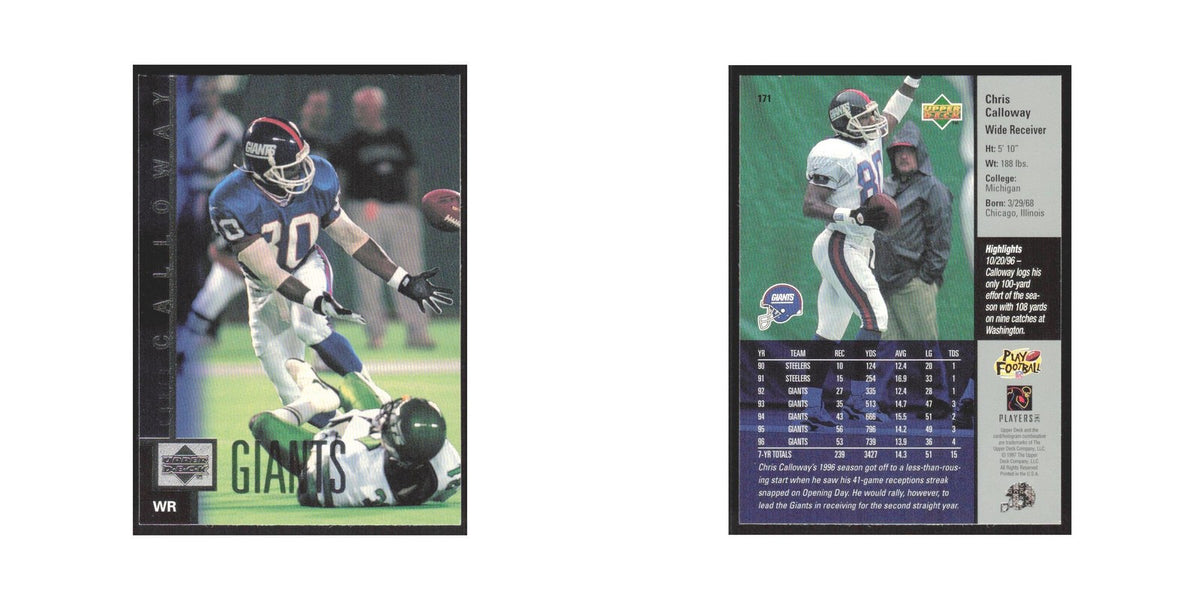 1997 Upper Deck Chris Calloway Giants #171