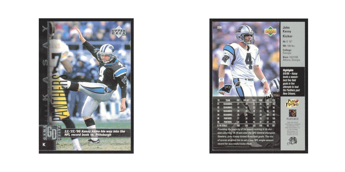 1997 Upper Deck John Kasay Panthers #224