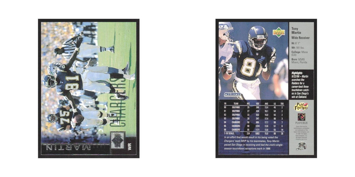 1997 Upper Deck Tony Martin San Diego Chargers #108
