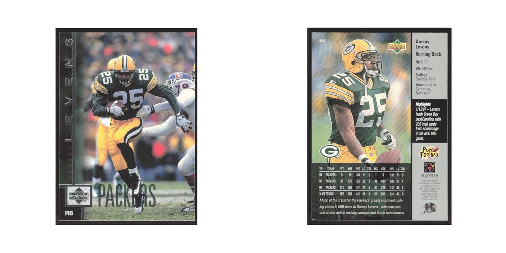 1997 Upper Deck Dorsey Levens Packers #209