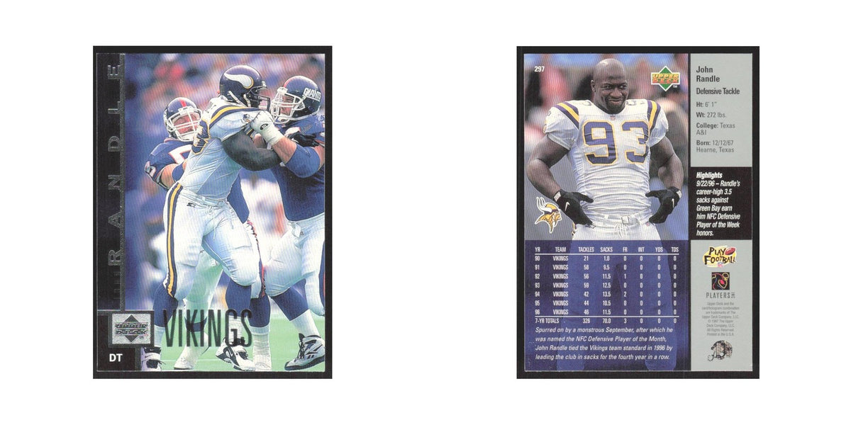 1997 Upper Deck John Randle Vikings #297