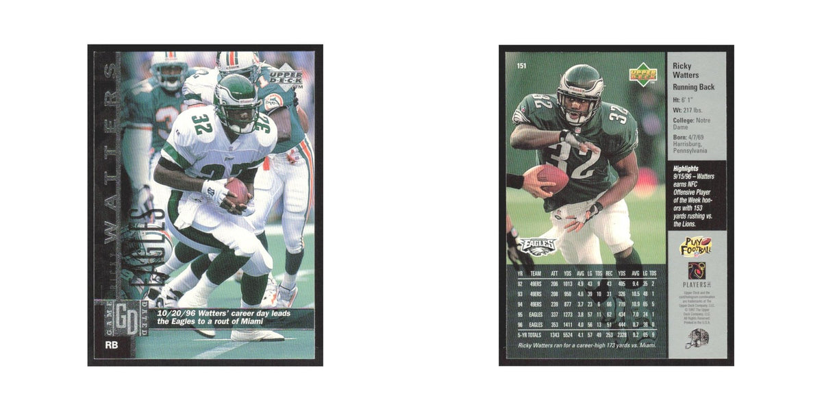 1997 Upper Deck Ricky Watters Eagles #151