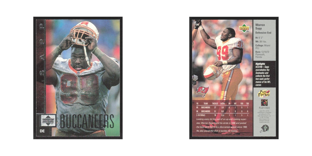 1997 Upper Deck Warren Sapp Buccaneers #94
