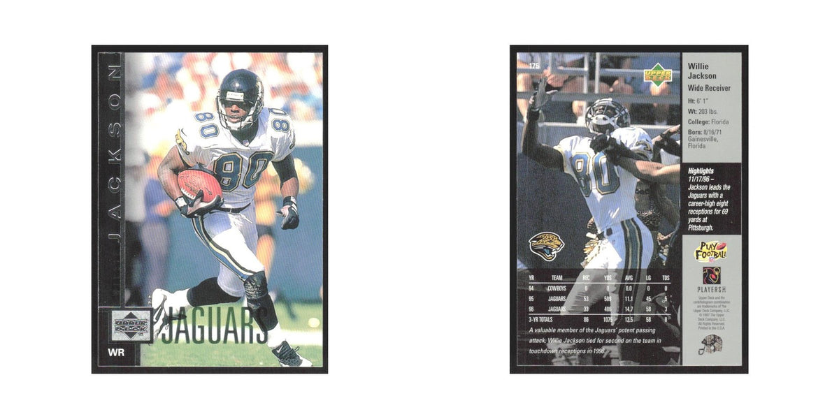 1997 Upper Deck Willie Jackson Jaguars #176