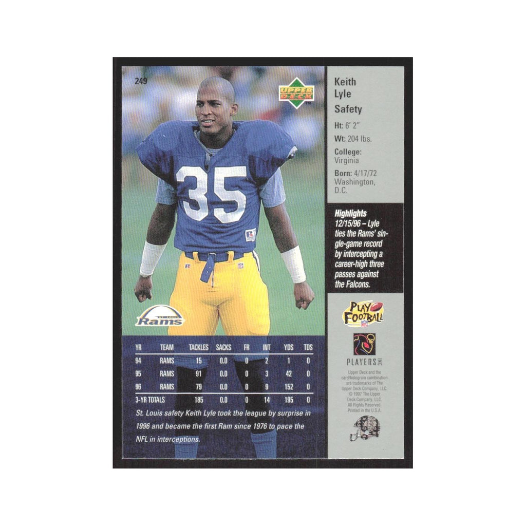1997 Upper Deck Keith Lyle St. Louis Rams #249