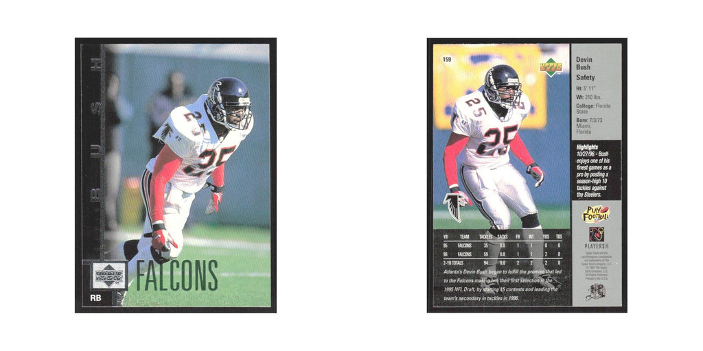 1997 Upper Deck Devin Bush Falcons #159