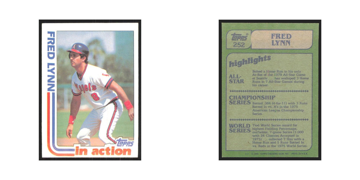 1982 Topps Fred Lynn Angels #252