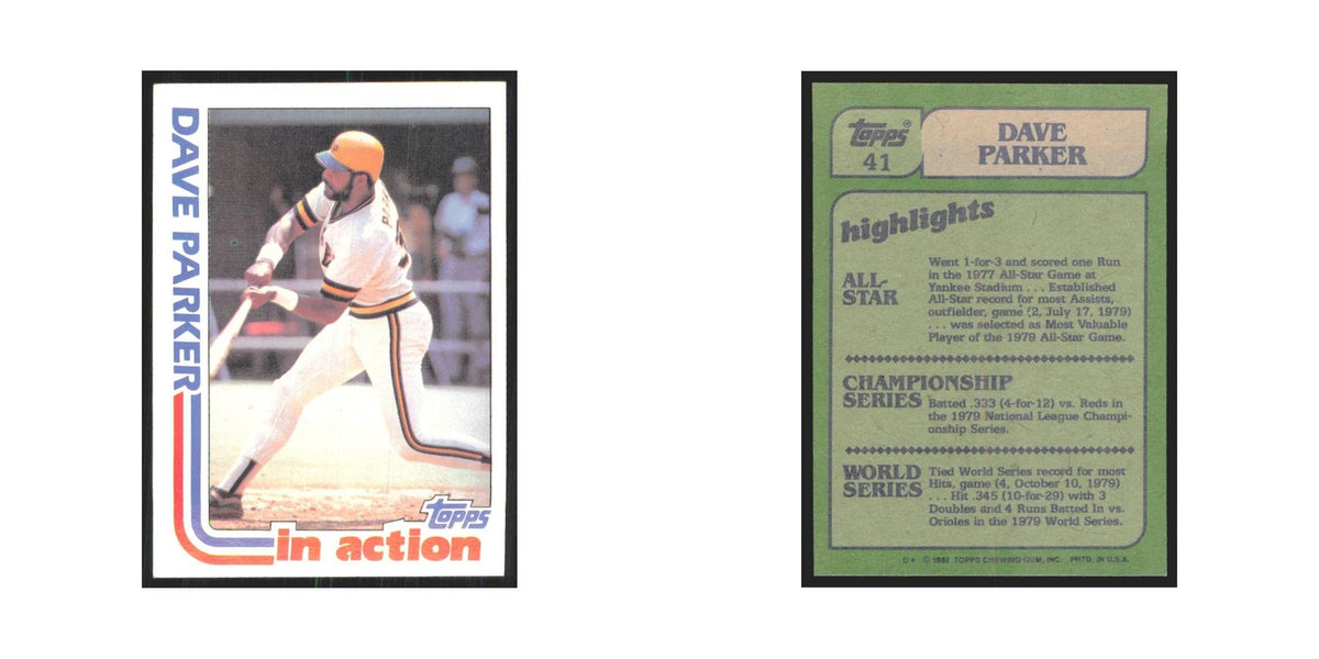 1982 Topps Dave Parker Pirates #41