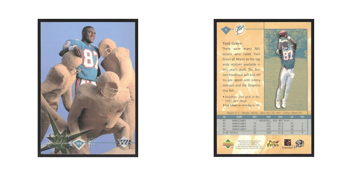 1997 Upper Deck Yatil Green RC Dolphins #8