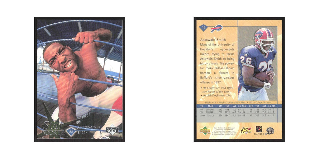 1997 Upper Deck Antowain Smith RC Bills #16