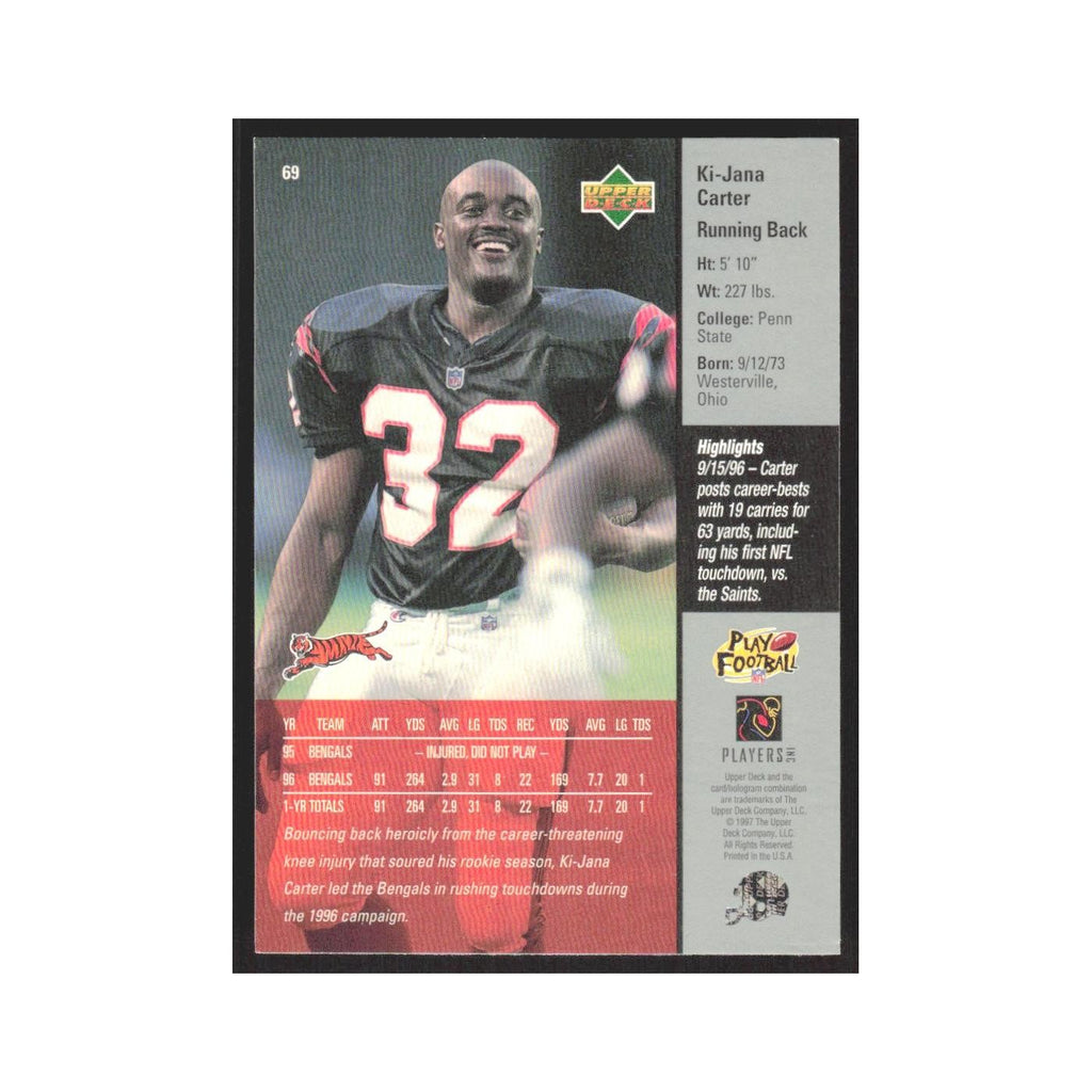 1997 Upper Deck Ki-Jana Carter Bengals #69