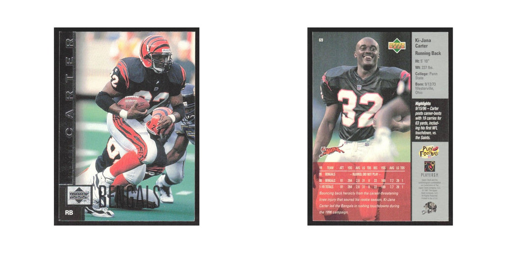1997 Upper Deck Ki-Jana Carter Bengals #69