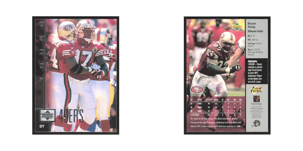 1997 Upper Deck Bryant Young 49ers #47