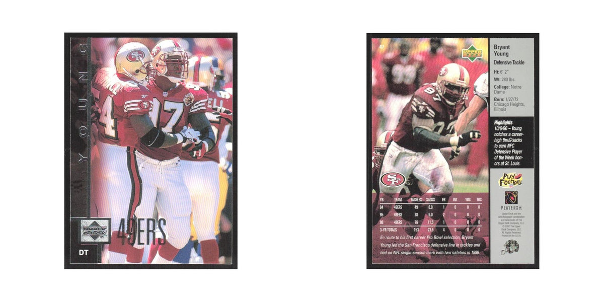 1997 Upper Deck Bryant Young 49ers #47
