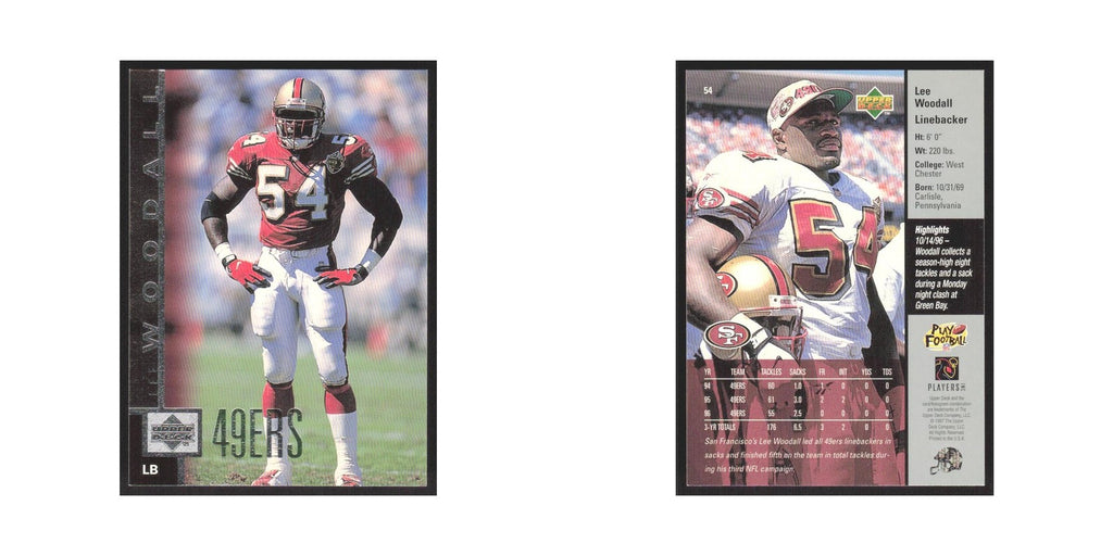 1997 Upper Deck Lee Woodall 49ers #54