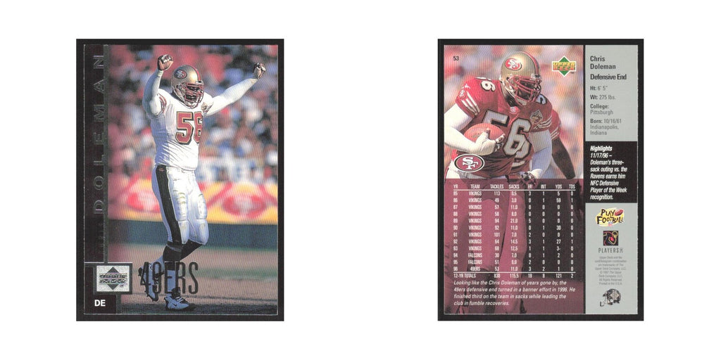 1997 Upper Deck Chris Doleman 49ers #53