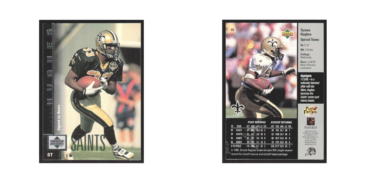 1997 Upper Deck Tyrone Hughes Bears #63
