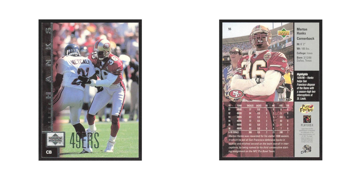 1997 Upper Deck Merton Hanks 49ers #55