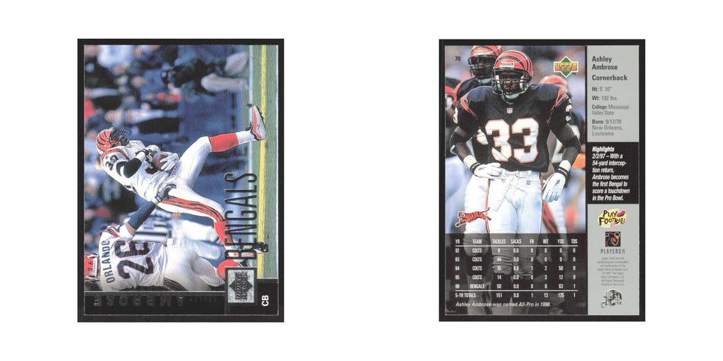 1997 Upper Deck Ashley Ambrose Bengals #70